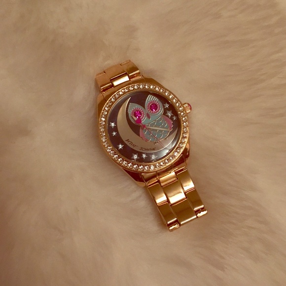 Betsey Johnson Accessories - Betsey Johnson Women's Gold-Tone Owl & Moon Watch
