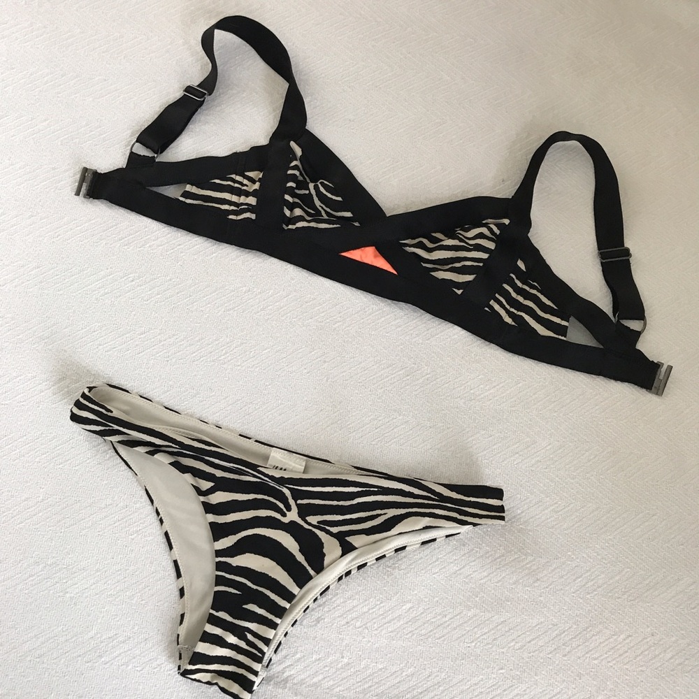 Zebra pattern H&M bikini set