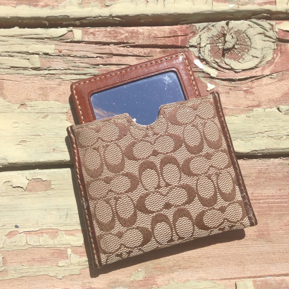 Coach mirror with pouch!