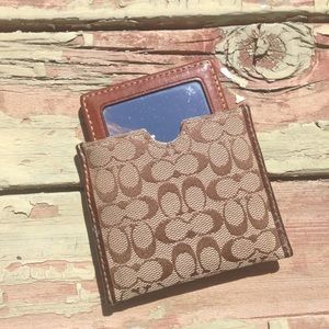 Coach mirror with pouch!