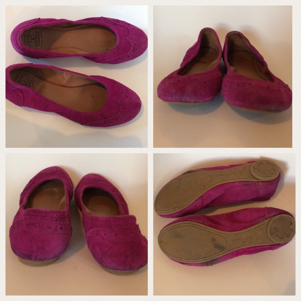 Lucky brand magenta oxford detail ballet flat Sz8