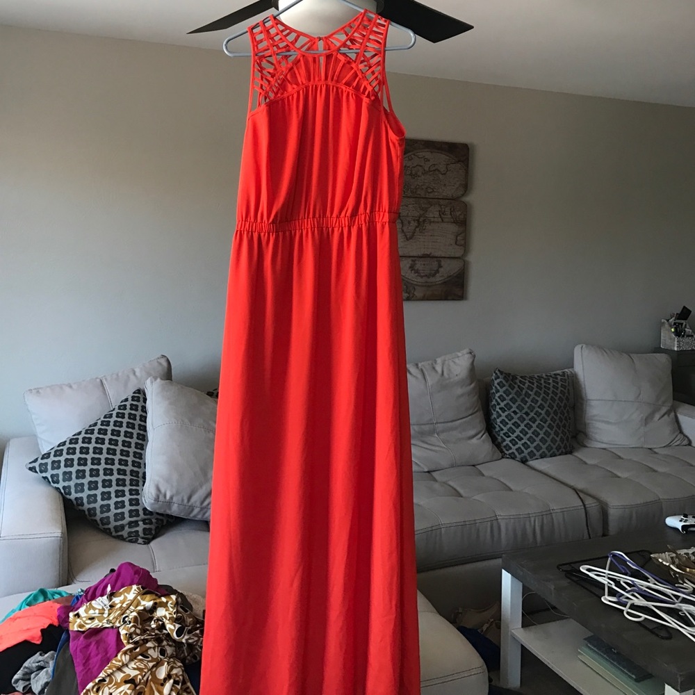 Beautiful Gianna bini red orange maxi dress