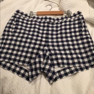J.Crew Navy Blue Gingham Shorts