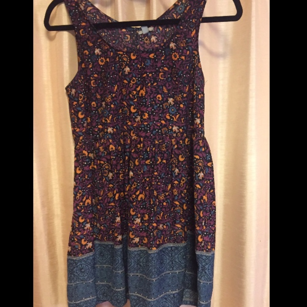 S UO Purple Flower Dress