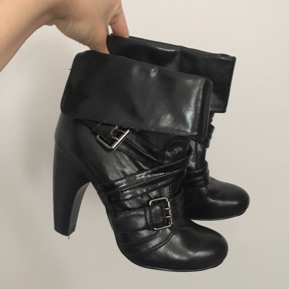 Charlotte Russe black boots with buckle