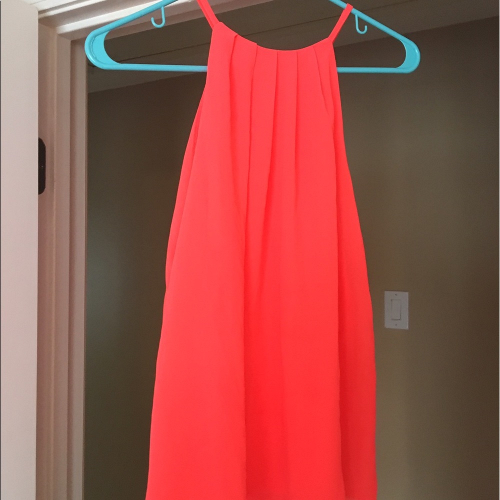 Bright Coral Flowy Tank- Bought in Italy