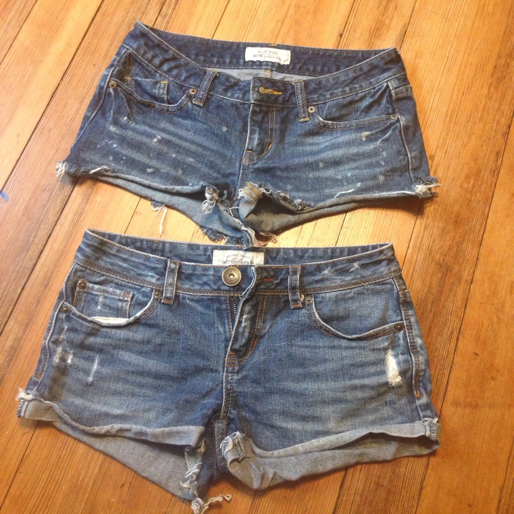 Two jean shorts