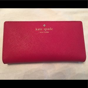 Kate Spade ♠️ Stacey wallet in Pillbox Red