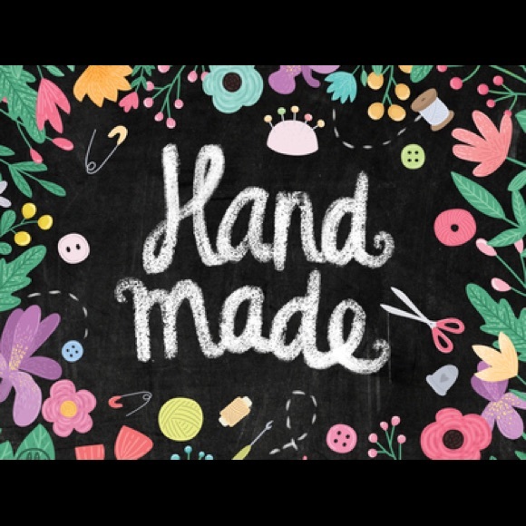 NWT Blue & clear necklace & earrings set, handmade - Picture 7 of 7