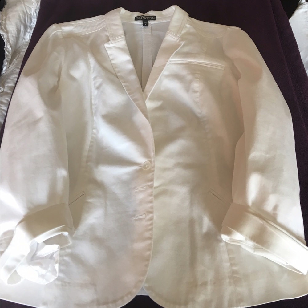 White Express Blazer Sz 8