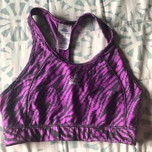 Purple Adidas sports bra
