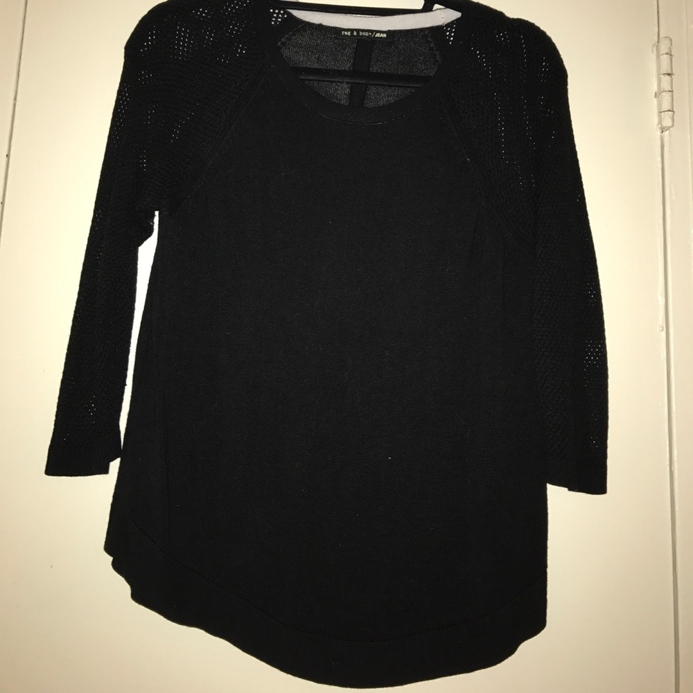 Rag & Bone Jean Black Knit Sweater