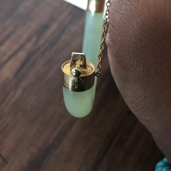 14k gold jade bangle/bracelet - Picture 3 of 8