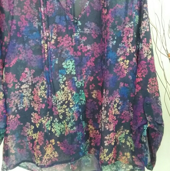 Urban Outfitters Sheer Floral Blouse XS - Picture 4 of 4