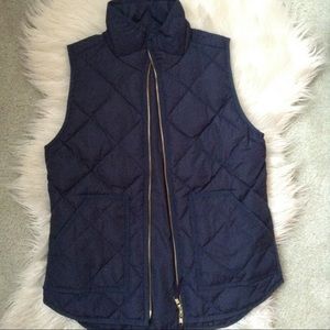 J Crew Excursion Navy Quilted Puffer Vest