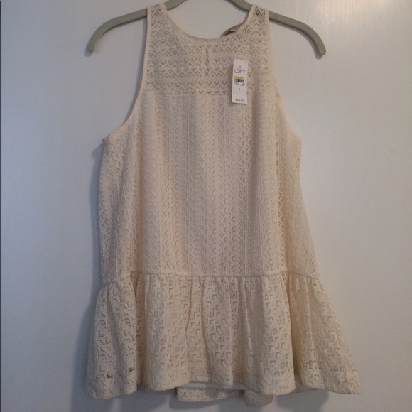 LOFT Tops - Loft - Lace Sleeveless Top