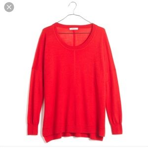 Madewell Summer Weight Red Sweater