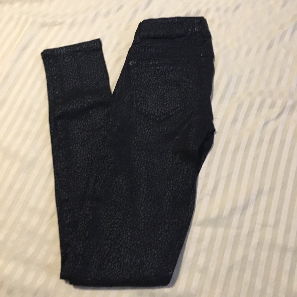Sexy black leopard print jeans.