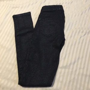 Sexy black leopard print jeans.