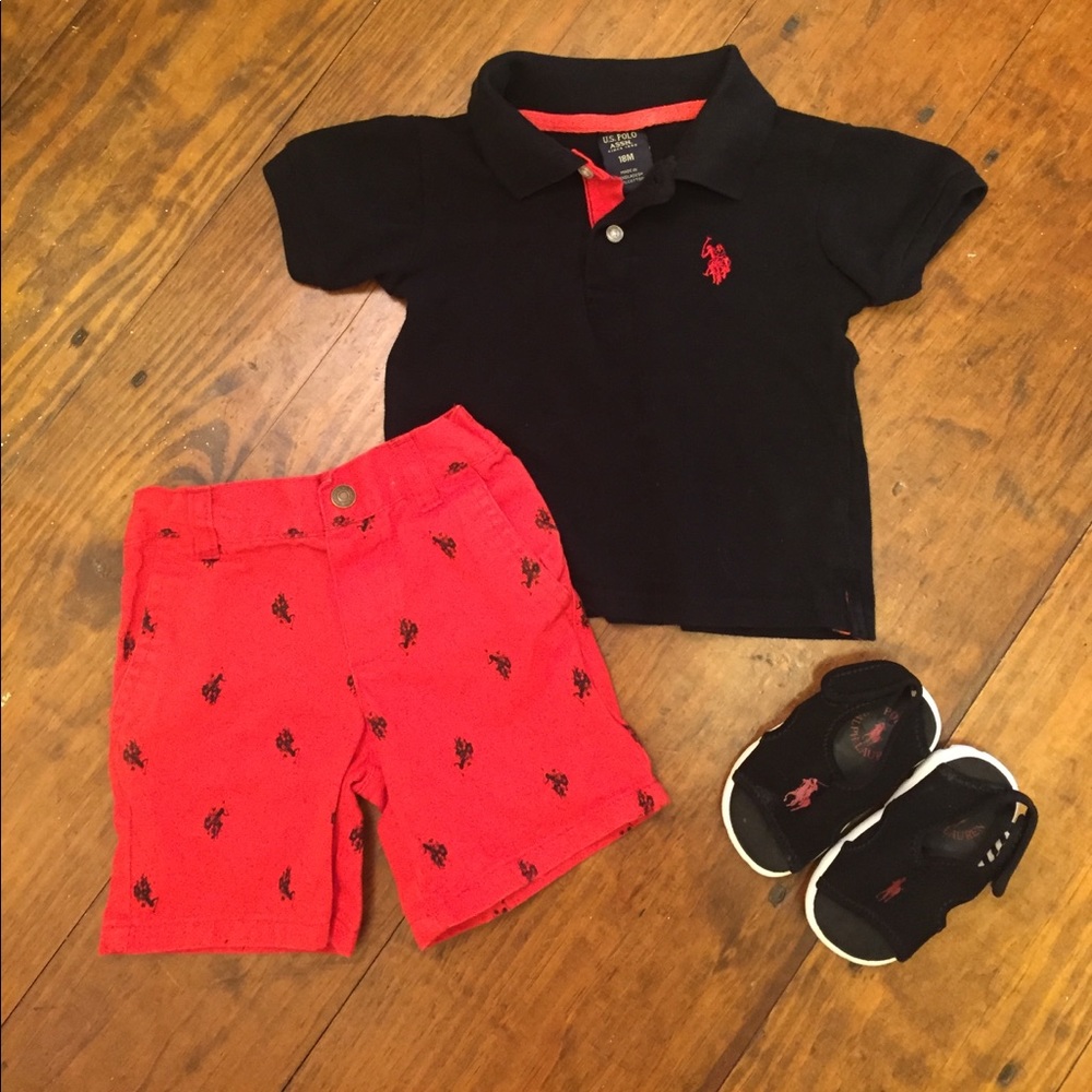 Polo Brand Top/Short Set w/ Shoes