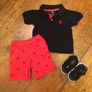 Polo Brand Top/Short Set w/ Shoes