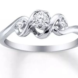 Three stone promise ring