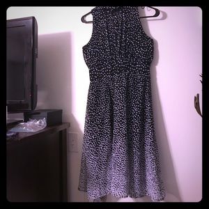 Halter black and white ombré dress!