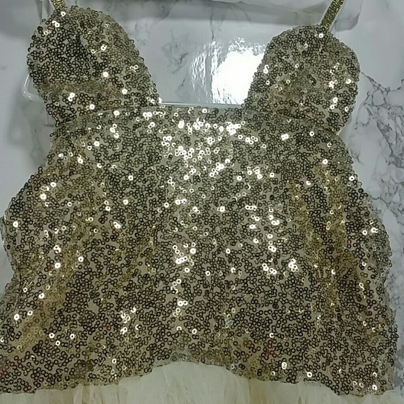 SALE***Cream Sequins tutu Dress. Kids   :) - Picture 2 of 4