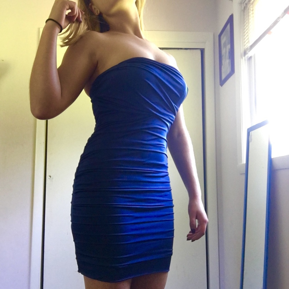 Beautiful Navy Blue Body con Dress