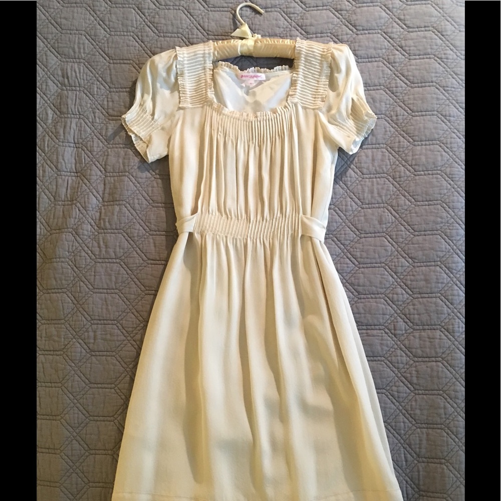 Betsey Johnson cream silk dress
