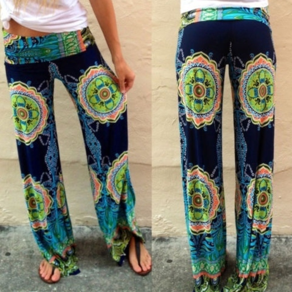 Palazzo casual floral pants us S