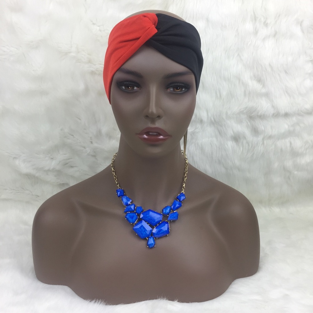Turban Headband Black & Red