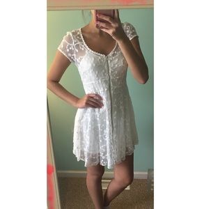 Zipper Lace Dress