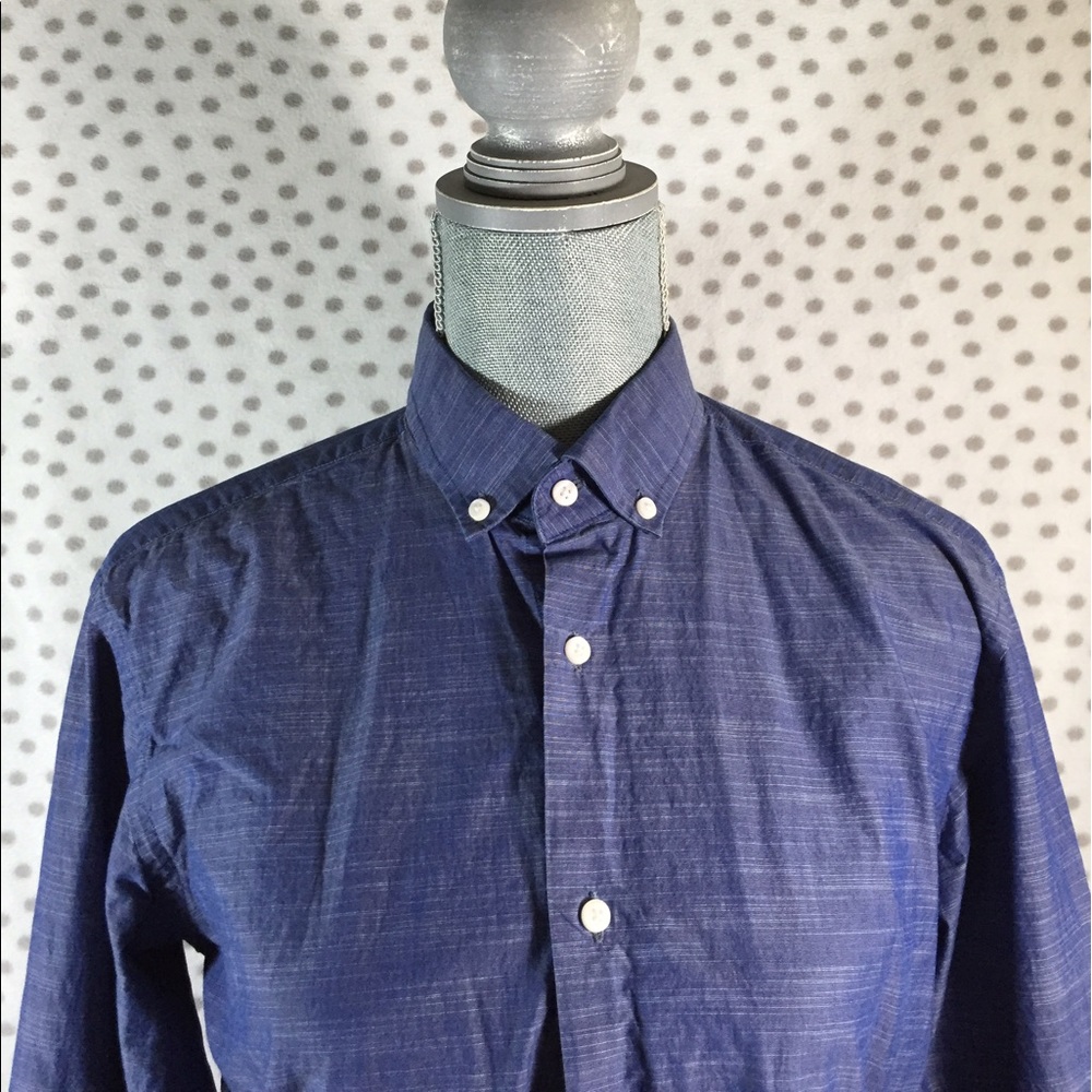 Blue light-stripped Tailored Shirt