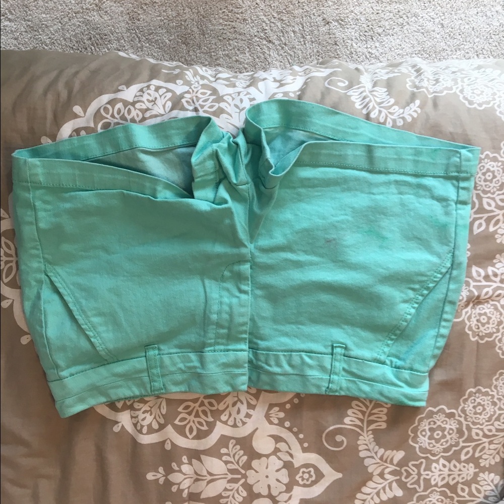 Light Blue Cotton Shorts
