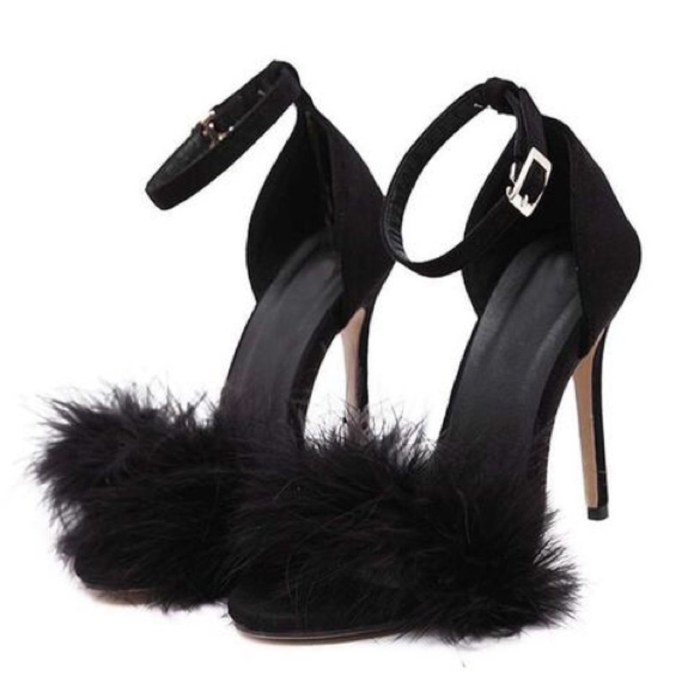 FLUFFY THIN HEEL (HANDMADE)