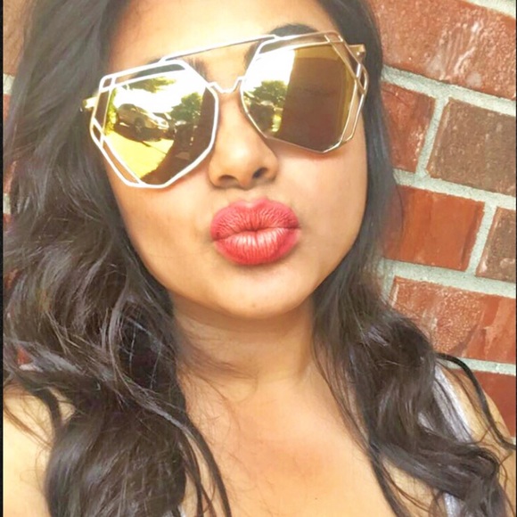 "Temptress" Geometric Double Diamond Aviators - Picture 4 of 4