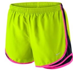 NWT Nike Neon Yellow running shorts
