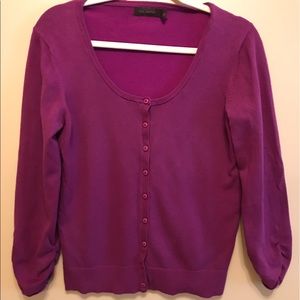 The Limited - Pink/Fuchsia 3/4 Sleeve Cardigan