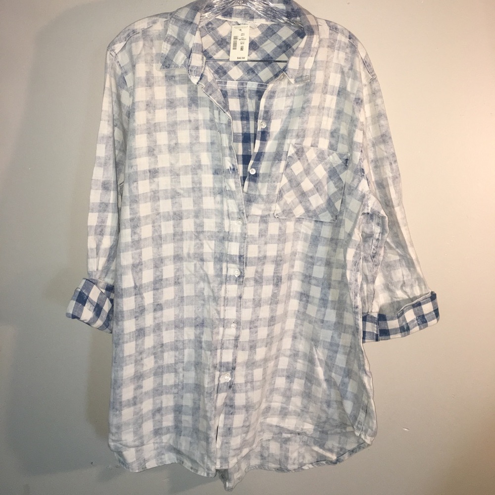 NWT Aeropostale Oversized denim check shirt (46)