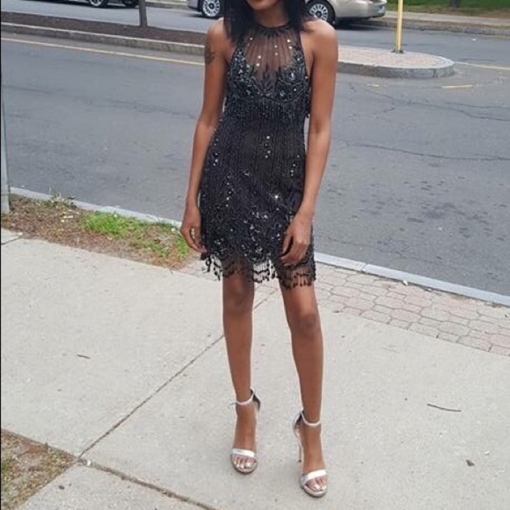Black Sherri hill sequin dress
