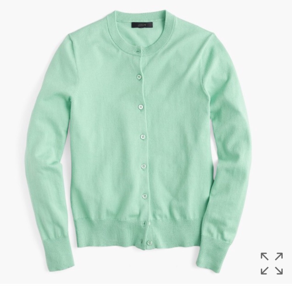j crew mint cardigan