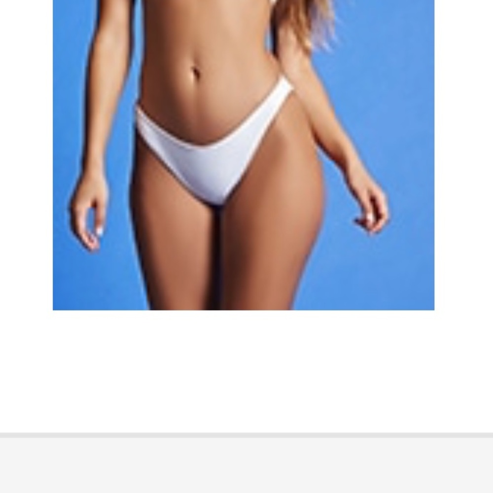 Forever 21 White High-Waisted Bikini Bottom