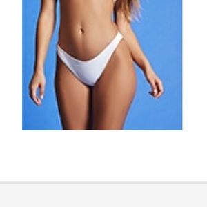 Forever 21 White High-Waisted Bikini Bottom