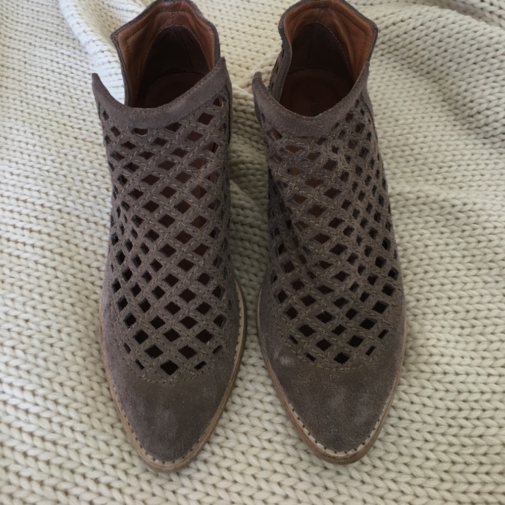 Jeffrey Campbell suede ankle booties