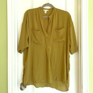 H&M Olive Green Oversized Tunic Top