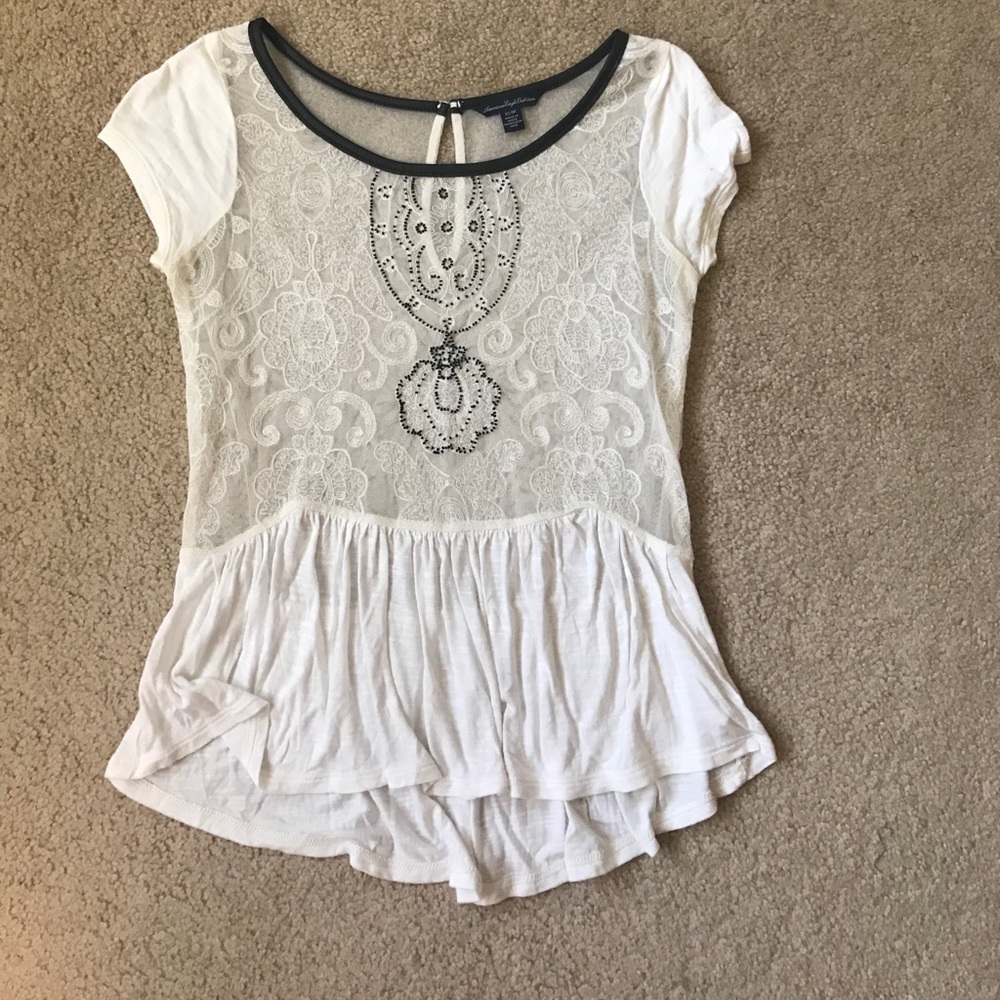 Sheer white top