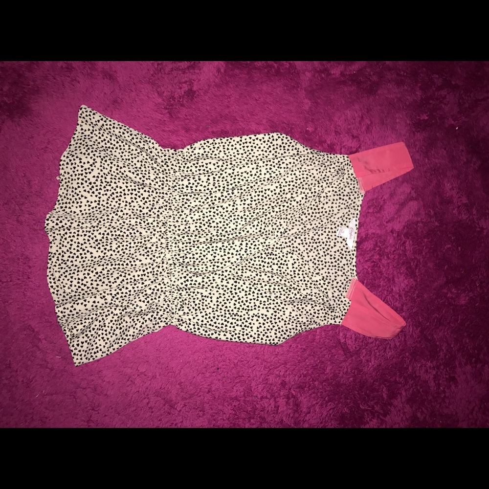 Candies heart polka dot peplum Sz S