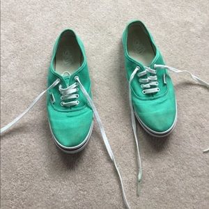 Turquoise vans women's size 7.5
