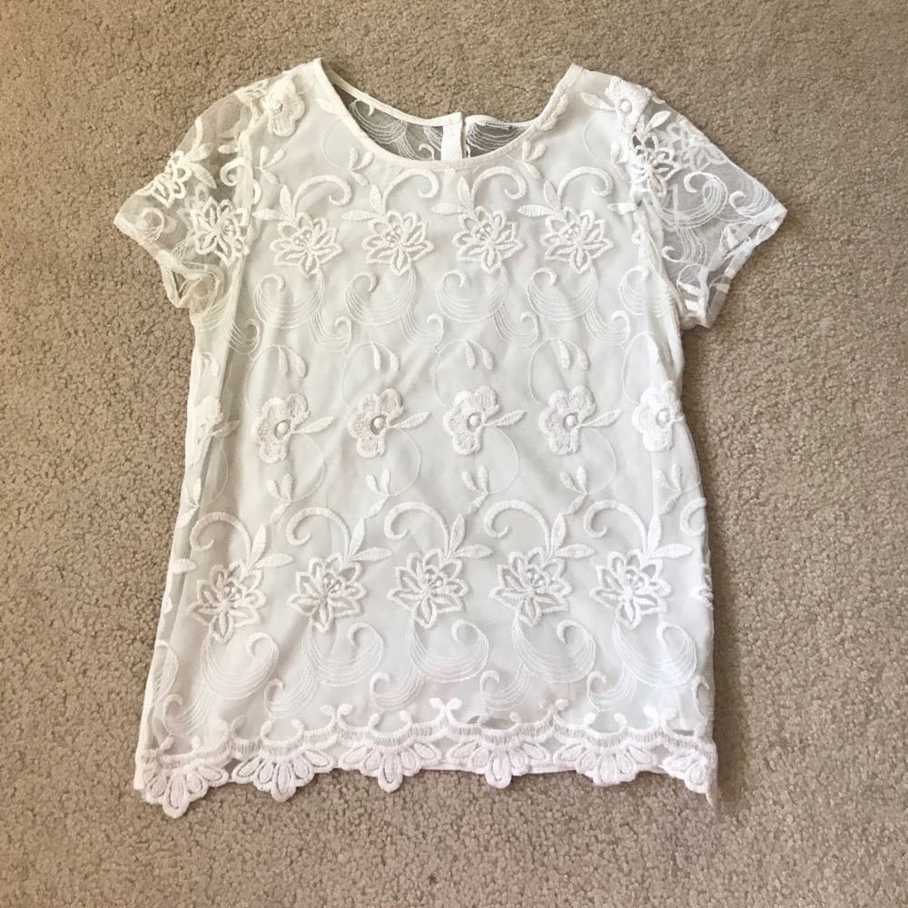 White lace top